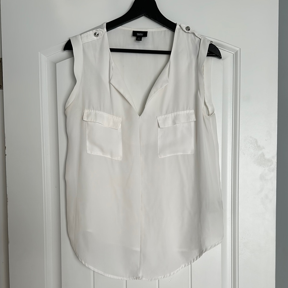 Express White Sleeveless Blouse
